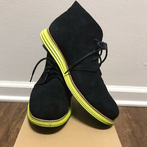 Cole Haan Lunargrand Chukka in Black Suede